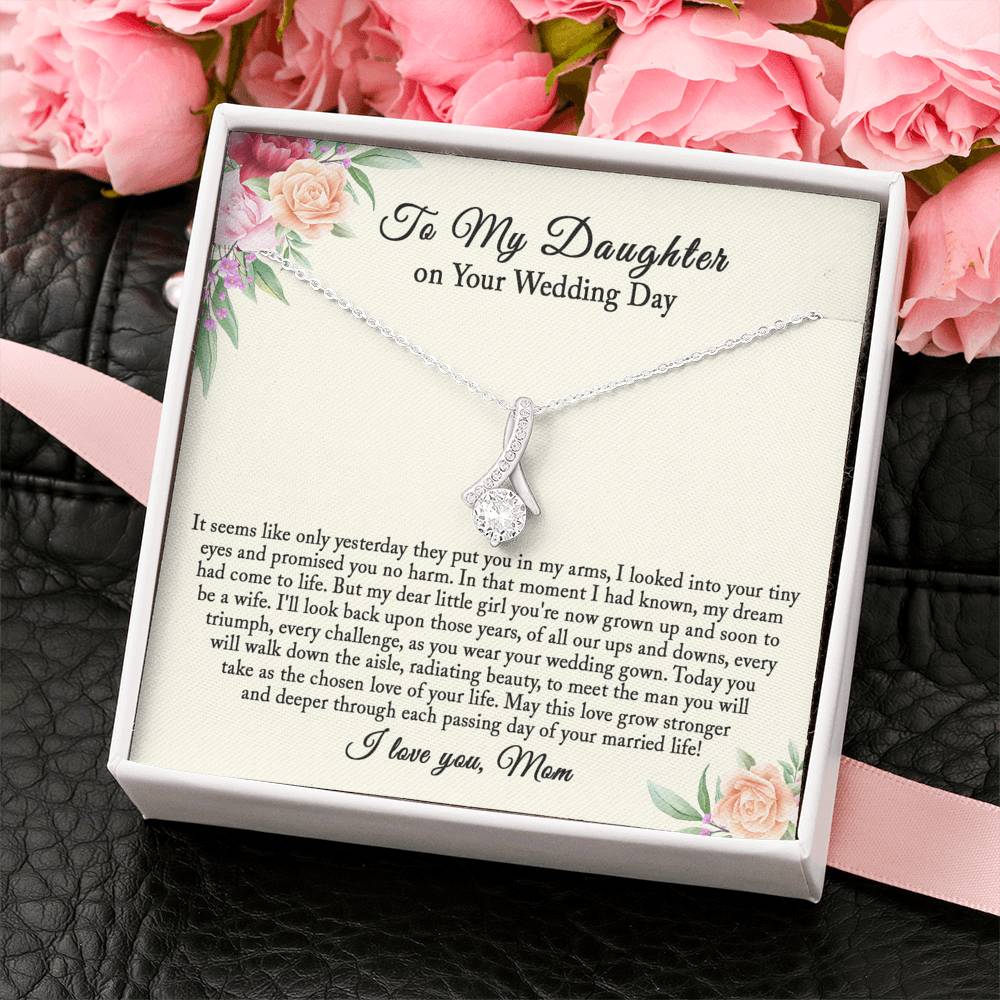 Jewelry for daughter on her shop wedding day