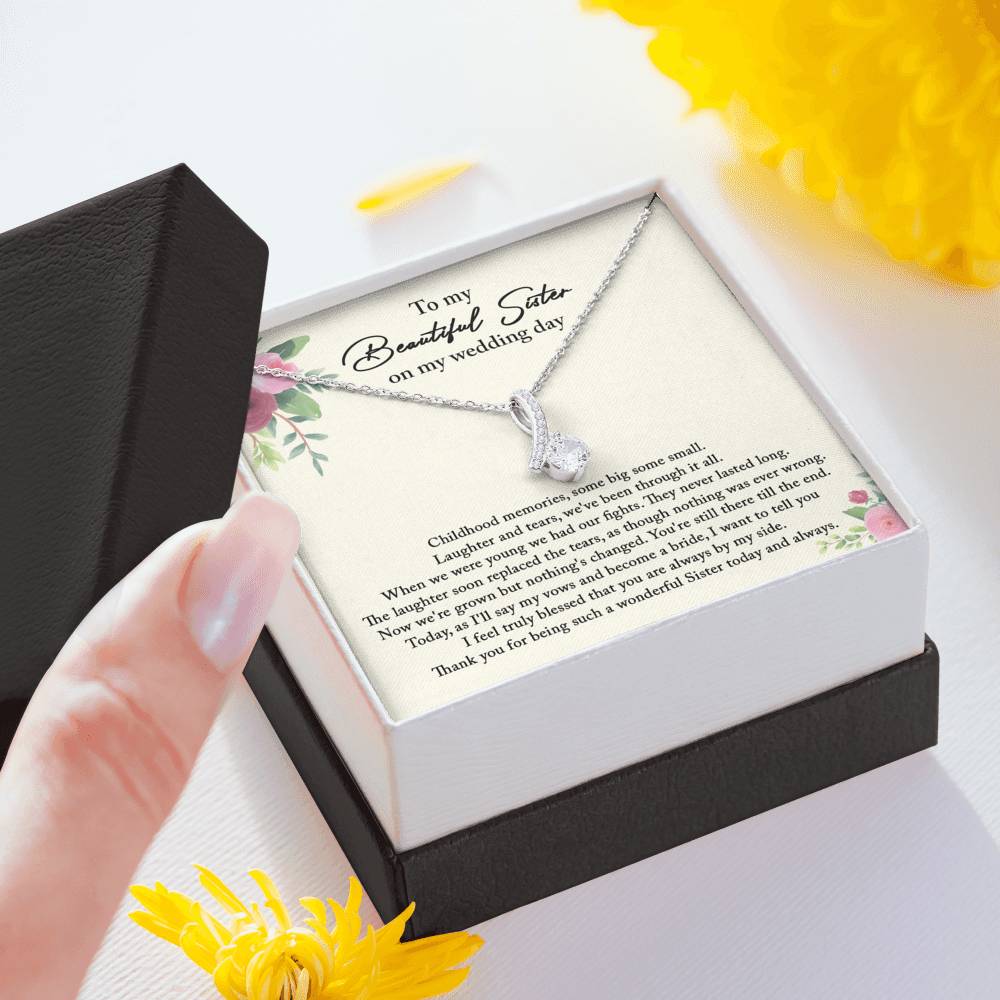 Sister Wedding Gift from Bride, Sister of the Bride Necklace, Sister Wedding Gift, Thank you Gift to Sister Maid of Honor, Matron of Honor