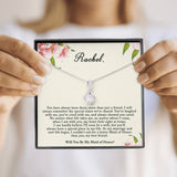 Personalized Maid of Honor Proposal Gift, Will You Be My Maid Of Honor Gift Necklace, Matron of Honor Gift, MOH Gift Jewelry