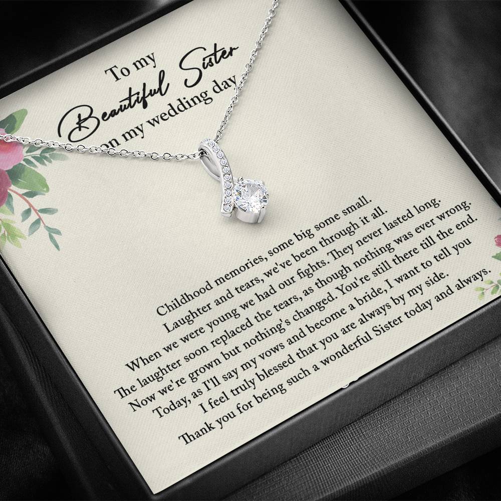Sister Wedding Gift from Bride, Sister of the Bride Necklace, Sister Wedding Gift, Thank you Gift to Sister Maid of Honor, Matron of Honor