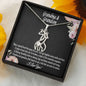 Grandmother & Grandson Necklace, Grandma Gift, Birthday Gift For Grandma From Grandson - Giraffe Necklace