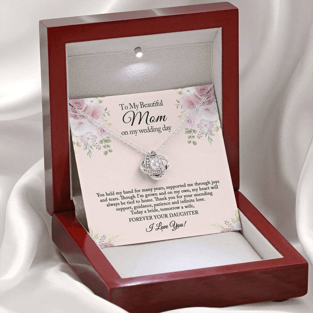 To My Mom on My Wedding Day, Mother of the Bride Gift from Bride, Wedding Day Gift from Daughter, Mother of the Bride Necklace
