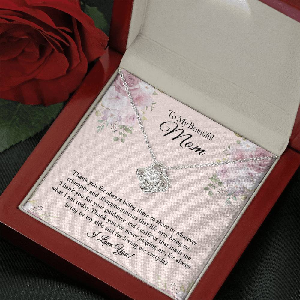 To My Beautiful Mom Necklace, Mom Birthday Gift from Daughter, Mom Gift From Son, Mom Necklace, Christmas Gifts, Mother's Day Necklace