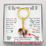 Customized Baby Scan Keychain Gift for Mom To Be, Mom To Be Keepsake Gift From Baby Bump