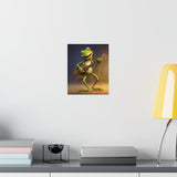 Funny Frog Playing Guitar Wall Print, Cute Frog Prints, Premium Matte Vertical Posters Unframed