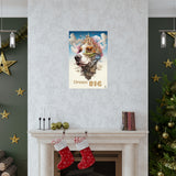 Fantasy Dog Wall Print, Motivation Quote, Futuristic Style Illustration, Premium Matte Vertical Poster Unframed