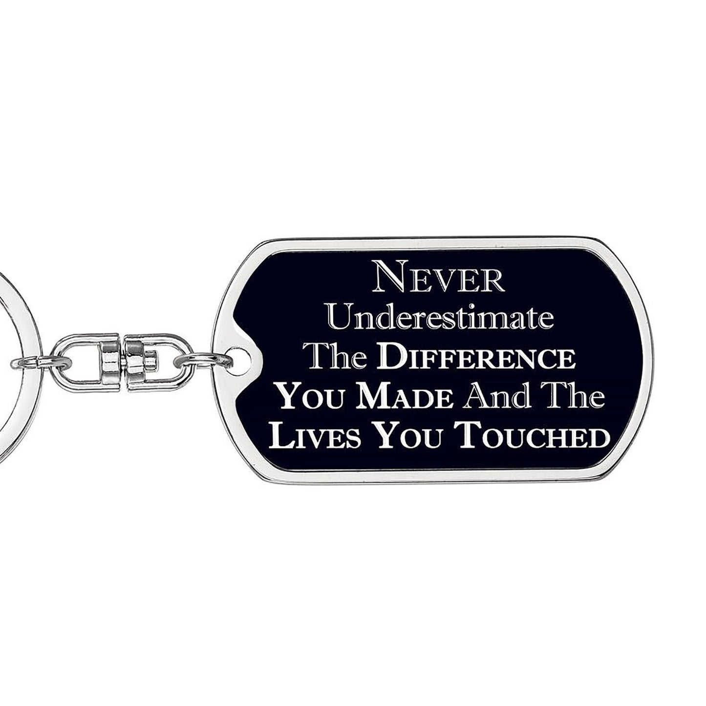 Thank You Keychain, Never Estimate The Difference You Made, Thank You Gift, Appreciation Gift, Retirement Gift