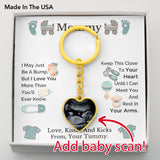 Customized Baby Scan Keychain Gift for Mom To Be, Mom To Be Keepsake Gift From Baby Bump