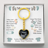 Customized Baby Scan Keychain Gift for Mom To Be, Mom To Be Keepsake Gift From Baby Bump