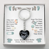 Customized Baby Scan Keychain Gift for Mom To Be, Mom To Be Keepsake Gift From Baby Bump