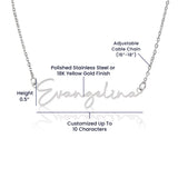 To My Lovely Granddaughter Signature Name Necklace, Granddaughter Birthday, Graduation Gift from Grandma, Gift from Grandpa