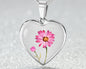April Birth Flower, Daisy Necklace, Birth Month Flower Necklace, Birthday Gift For Her, Gift for Daughter, Sister, Mom Gift - Silver