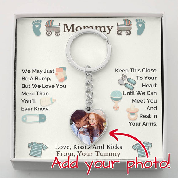 Mommy To Be Gift From Twin Baby Bump, New Mom Keychain, Birthday Gift from Baby Bump, Mom To Be Keepsake Gift