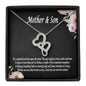 Mother and Son Necklace, Mother Son Forever Linked Heart Necklace Gift for Mom, Son Gift to Mom
