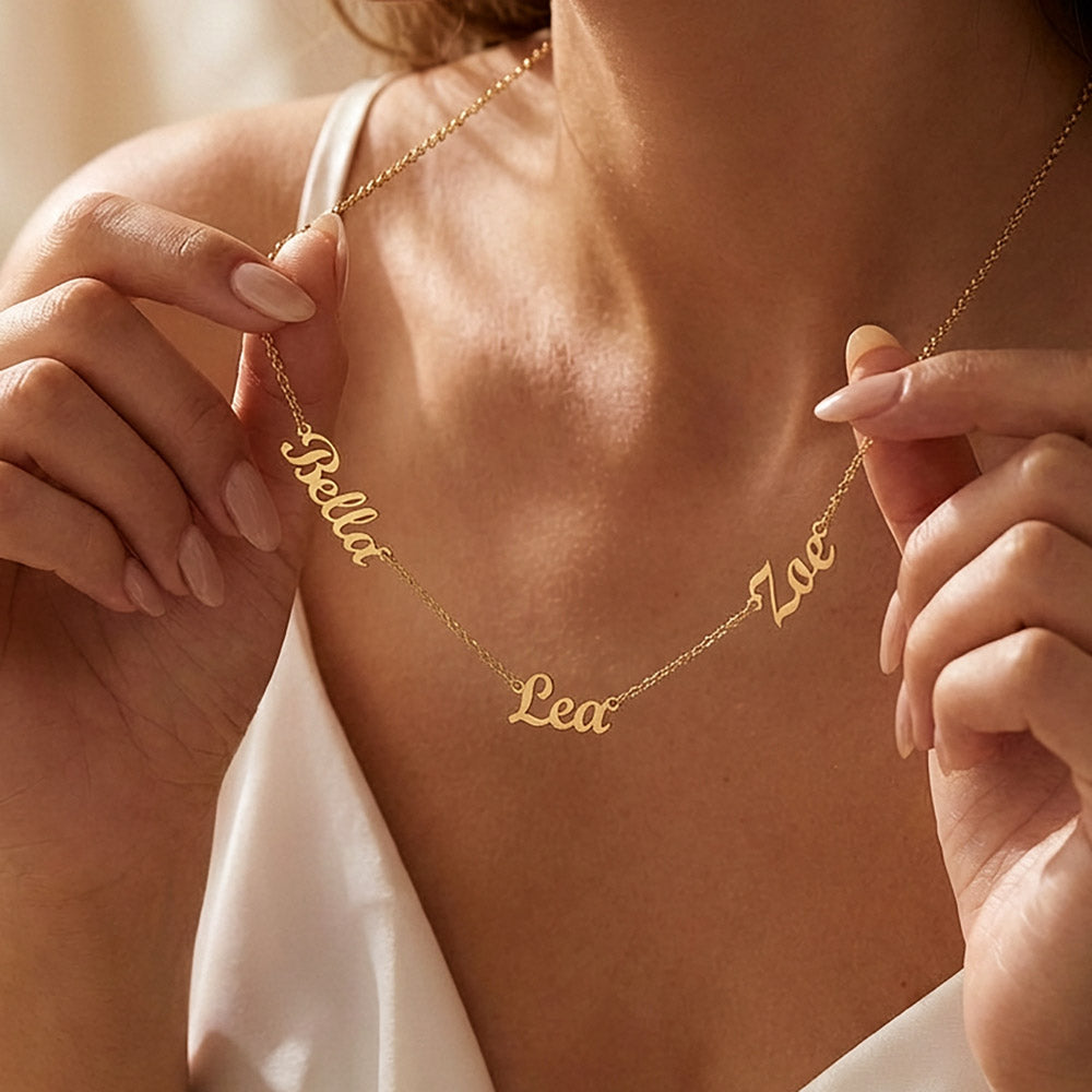 Personalized Multi Name Necklace for Mom, Custom Children Names Necklace, Mother’s Day Gift, Family Necklace
