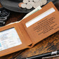 Personalized Leather Wallet for Husband, Engraved Hidden Message Wallet, Gift from Wife, Anniversary Gift, Birthday Gift, Christmas Gift for Him