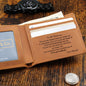 Personalized Engraved Leather Wallet for Husband, Gift from Wife, Romantic Birthday Gift, Anniversary & Christmas Gift for Him