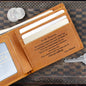 Personalized Engraved Leather Wallet for Husband, Gift from Wife, Romantic Birthday Gift, Anniversary & Christmas Gift for Him