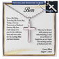 To My Son Gift on His Wedding Day, Wedding Gift for My Son, Mother to Son Wedding Gift, Gift for Son on Wedding Day, Personalized Cross - Ball Chain