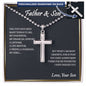 Father and Son Gift, Dad Birthday Gift from Son, Father Son Gift Necklace, Father's Day Gift From Son, Dad Son Bonding Necklace, Christmas Gift - Ball Chain