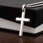 To My Son Gift on His Wedding Day, Wedding Gift for My Son, Mother to Son Wedding Gift, Gift for Son on Wedding Day, Personalized Cross - Ball Chain