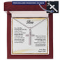 To My Son Gift on His Wedding Day, Wedding Gift for My Son, Mother to Son Wedding Gift, Gift for Son on Wedding Day, Personalized Cross - Ball Chain