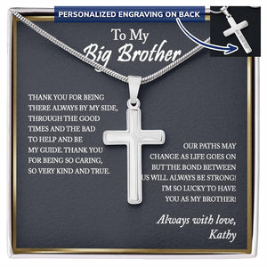 Big Brother Gift from Sister, Big Brother Birthday Gift, Older Brother Gift - Snake Chain