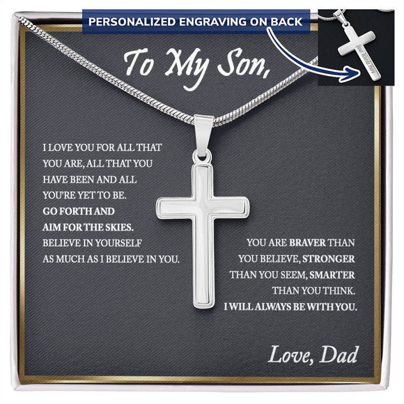 To My Son Gift, Son Keepsake Gifts from Dad, Son Birthday Gift, Son Graduation Gift, From Dad to Son, Christmas Gifts For Son - Snake Chain