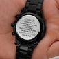 Step Dad Engraved Watch, Stepped Up Dad, Personalized Stepfather Watch