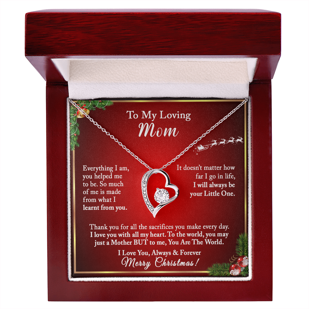 Christmas Gift for Mom – Heart Necklace, I Will Always Be Your Little One
