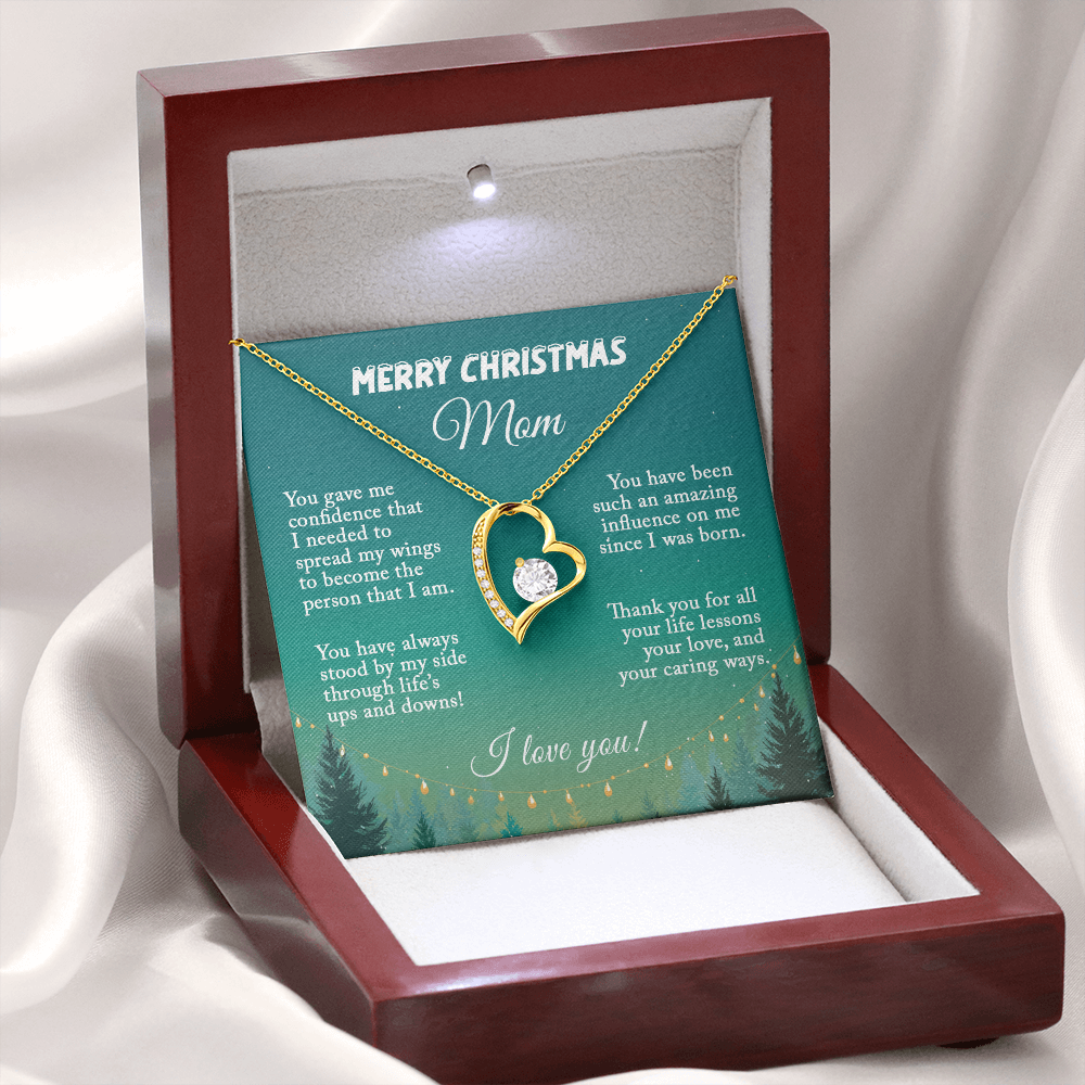 Christmas Gift for Mom Necklace, Meaningful Merry Christmas Jewelry Gift for Mom from Daughter or Son