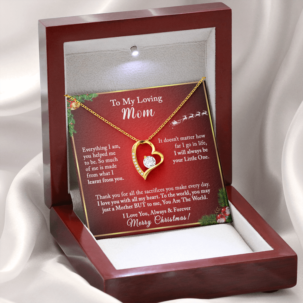 Christmas Gift for Mom – Heart Necklace, I Will Always Be Your Little One