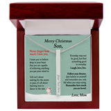 Christmas Gift for Son – Personalized Engraved Stick Necklace from Mom or Dad