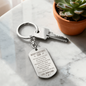 Christmas Gift for Son from Mom & Dad – Personalized Engraved Dog Tag Keychain