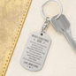 Christmas Gift for Son from Mom & Dad – Personalized Engraved Dog Tag Keychain
