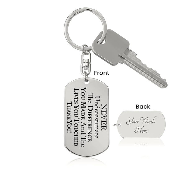 Thank You Gift Keychain, Appreciation Gift, Employee, Coworker, Babysitter, Neighbor, Engraved Keychain Gift