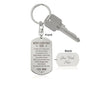 Christmas Gift for Son from Mom – Personalized Engraved Dog Tag Keychain