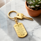 Christmas Gift for Son from Mom – Personalized Engraved Dog Tag Keychain