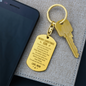 Christmas Gift for Son from Mom – Personalized Engraved Dog Tag Keychain