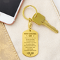 Christmas Gift for Son from Dad – Personalized Engraved Dog Tag Keychain