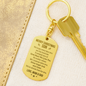 Christmas Gift for Son from Mom & Dad – Personalized Engraved Dog Tag Keychain