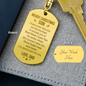 Christmas Gift for Son from Dad – Personalized Engraved Dog Tag Keychain