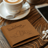 Personalized Our First Christmas Together Leather Wallet for New Dad – Custom Gift for First Time Father from Baby