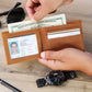 Personalized First Father's Day Leather Wallet for New Dad – Custom Gift for First Time Father from Baby