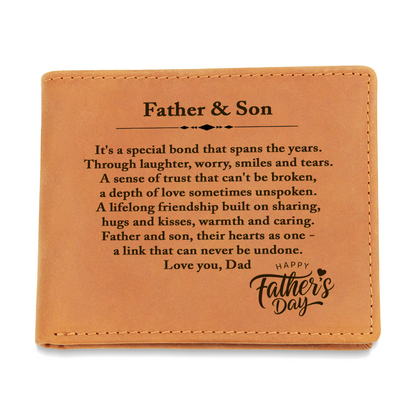Father & Son Leather Wallet – Meaningful Father's Day Gift for Dad from Son