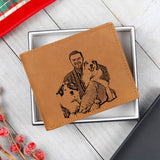 Custom Pet Portrait Wallet, Pet Photo Wallet Gift for Him, Pet Memorial Gift, Anniversary Gift, Birthday Gift, Christmas Gifts