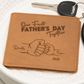 Personalized First Father's Day Leather Wallet for New Dad – Custom Gift for First Time Father from Baby