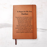 Son Gift from Mom, A Prayer for My Son, Personalized Leather Journal Gift for Son, Son Birthday, Son Graduation, Son Christmas Gifts