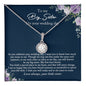 Bride Gift from Sister, Big Sister Wedding Day Gift, Little Sister to Bride Necklace, Sister to Bride Gift, Bride Necklace Gift from Sister