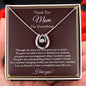 Mom Necklace, Thank You Mom For Everything, Mom Birthday Gift from Daughter, Mom Gift from Son, Christmas Gifts for Mom